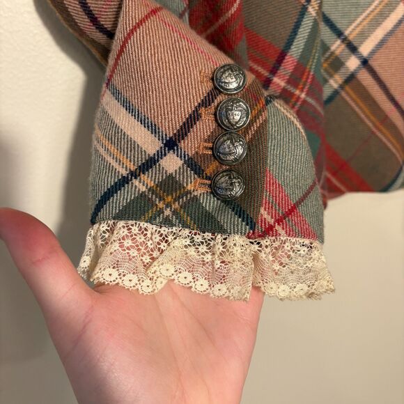 Juicy Couture Vintage Wool Plaid Blazer 4 - Picture 4 of 8